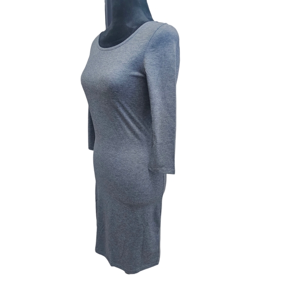NWT Classic Slim Fit 3/4 Sleeve Dress Charcoal Medium - Picture 5 of 7